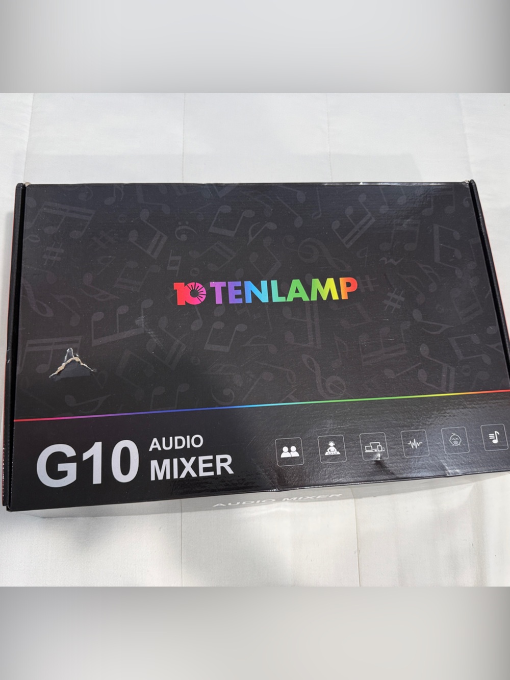 G10 Audio Mixer by 10TENLAMP - Black with Rainbow Logo